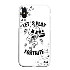 Чехол для iPhone XS Max матовый с принтом FORTNITE x MARSHMELLO в Белгороде, Силикон | Область печати: задняя сторона чехла, без боковых панелей | fortnite | fortnite 2 | fortnite x | marshmello | ninja | ninja hyper streamer | ninja streamer | streamer | tyler blevins | маршмелло | ниндзя | фортнайт | фортнайт 2 | фортнайт глава 2