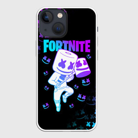 Чехол для iPhone 13 mini с принтом FORTNITE x MARSHMELLO в Белгороде,  |  | fortnite | fortnite 2 | fortnite x | marshmello | ninja | ninja hyper streamer | ninja streamer | streamer | tyler blevins | маршмелло | ниндзя | фортнайт | фортнайт 2 | фортнайт глава 2