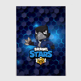 Постер с принтом Crow (Brawl Stars) в Белгороде, 100% бумага
 | бумага, плотность 150 мг. Матовая, но за счет высокого коэффициента гладкости имеет небольшой блеск и дает на свету блики, но в отличии от глянцевой бумаги не покрыта лаком | brawl stars | crow | game | leon | бравл | бравл стар | бравл старс | ворон | ворона | детская | детям | игра | компьютерная игра | кров | леон | персонаж | развлечение