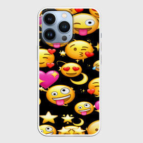 Чехол для iPhone 13 Pro с принтом Я ПОЗИТИВ в Белгороде,  |  | emoji | настроение | позитив | смайлики | смайлы | стикеры | текстура смайл | улыбки | фон смайл | эмодзи