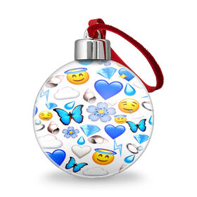 Ёлочный шар с принтом Смайлики в Белгороде, Пластик | Диаметр: 77 мм | Тематика изображения на принте: emoji | настроение | позитив | смайлики | смайлы | стикеры | текстура смайл | улыбки | фон смайл | эмодзи