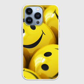 Чехол для iPhone 13 Pro с принтом YELLOW SMILE в Белгороде,  |  | emoji | настроение | позитив | смайлики | смайлы | стикеры | текстура смайл | улыбки | фон смайл | эмодзи