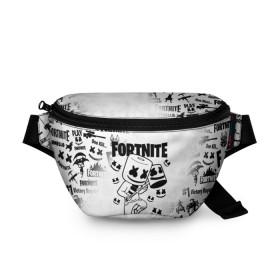 Поясная сумка 3D с принтом FORTNITE MARSHMELLO в Белгороде, 100% полиэстер | плотная ткань, ремень с регулируемой длиной, внутри несколько карманов для мелочей, основное отделение и карман с обратной стороны сумки застегиваются на молнию | fnchap2 | fortnite | fortnite 2 | fortnite x | marshmello | ninja | ninja hyper streamer | ninja streamer | streamer | tyler blevins | маршмелло | ниндзя | фортнайт | фортнайт 2 | фортнайт глава 2