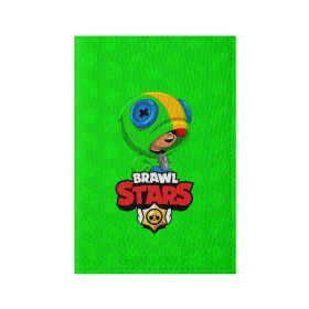 Обложка для паспорта матовая кожа с принтом BRAWL STARS LEON в Белгороде, натуральная матовая кожа | размер 19,3 х 13,7 см; прозрачные пластиковые крепления | brawl stars | bull | colt | crow | leon | stars | берли | бо | брок | ворон | джесси | динамайк | дэррил | кольт | леон | мортис | нита | пайпер | пенни | поко | пэм | рикошет | спайк | фрэнк | шелли | эль примо