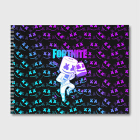 Альбом для рисования с принтом FORTNITE MARSHMELLO в Белгороде, 100% бумага
 | матовая бумага, плотность 200 мг. | Тематика изображения на принте: fnchap2 | fortnite | fortnite 2 | fortnite x | marshmello | ninja | ninja hyper streamer | ninja streamer | streamer | tyler blevins | маршмелло | ниндзя | фортнайт | фортнайт 2 | фортнайт глава 2