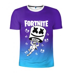 Мужская футболка 3D спортивная с принтом FORTNITE MARSHMELLO в Белгороде, 100% полиэстер с улучшенными характеристиками | приталенный силуэт, круглая горловина, широкие плечи, сужается к линии бедра | fnchap2 | fortnite | fortnite 2 | fortnite x | marshmello | ninja | ninja hyper streamer | ninja streamer | streamer | tyler blevins | маршмелло | ниндзя | фортнайт | фортнайт 2 | фортнайт глава 2