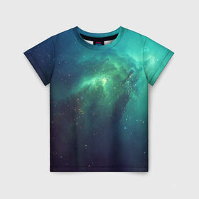Детская футболка 3D с принтом GALAXY в Белгороде, 100% гипоаллергенный полиэфир | прямой крой, круглый вырез горловины, длина до линии бедер, чуть спущенное плечо, ткань немного тянется | galaxy | nebula | space | star | абстракция | вселенная | галактика | звезда | звезды | космический | планеты