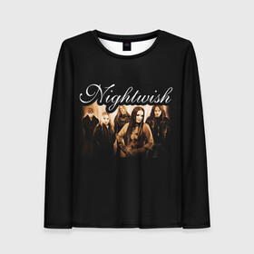 Женский лонгслив 3D с принтом Nightwish в Белгороде, 100% полиэстер | длинные рукава, круглый вырез горловины, полуприлегающий силуэт | metal | nightwish | symphonic metal | tarja | tarja turunen | turunen | метал | найтвиш | симфоник метал | тарья | турунен