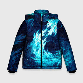 Зимняя куртка для мальчиков 3D с принтом Abstract fractal blue flame в Белгороде, ткань верха — 100% полиэстер; подклад — 100% полиэстер, утеплитель — 100% полиэстер | длина ниже бедра, удлиненная спинка, воротник стойка и отстегивающийся капюшон. Есть боковые карманы с листочкой на кнопках, утяжки по низу изделия и внутренний карман на молнии. 

Предусмотрены светоотражающий принт на спинке, радужный светоотражающий элемент на пуллере молнии и на резинке для утяжки | abstract | colors | dark | flame | fractal | space | абстракция | космос | краски | огонь | пламя | тёмный | фрактал