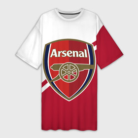 Платье-футболка 3D с принтом Arsenal FC в Белгороде,  |  | apl | arsenal | fc arsenal | football | англия | апл | арсенал | фк арсенал | футбол