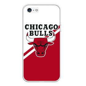 Чехол для iPhone 5/5S матовый с принтом Chicago Bulls Red-White в Белгороде, Силикон | Область печати: задняя сторона чехла, без боковых панелей | bulls | chicago | chicago bulls | nba | баскетбол | буллз | нба | чикаго | чикаго буллз