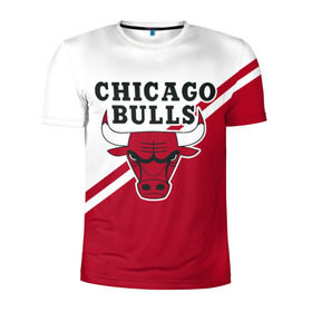 Мужская футболка 3D спортивная с принтом Chicago Bulls Red-White в Белгороде, 100% полиэстер с улучшенными характеристиками | приталенный силуэт, круглая горловина, широкие плечи, сужается к линии бедра | bulls | chicago | chicago bulls | nba | баскетбол | буллз | нба | чикаго | чикаго буллз