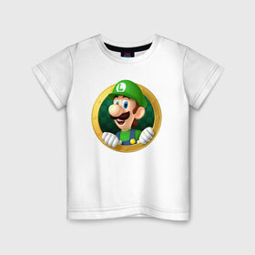 Детская футболка хлопок с принтом Luigis Mansion в Белгороде, 100% хлопок | круглый вырез горловины, полуприлегающий силуэт, длина до линии бедер | Тематика изображения на принте: 