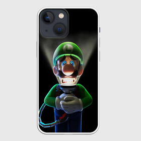 Чехол для iPhone 13 mini с принтом Luigis Mansion в Белгороде,  |  | game | luigis mansion | mario | nintendo | видеоигра | игра | луиджи | марио | привидение | призрак