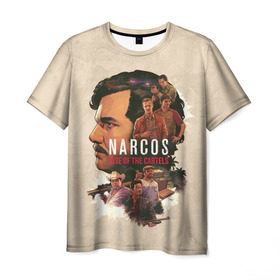 Мужская футболка 3D с принтом Narcos: Rise of the Cartels в Белгороде, 100% полиэфир | прямой крой, круглый вырез горловины, длина до линии бедер | cartels | narcos | rise | картель | колумбия | мафия | эль патрон