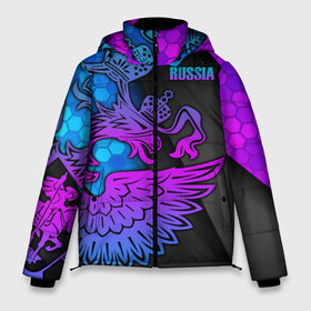 Мужская зимняя куртка 3D с принтом RUSSIA Sports Uniform в Белгороде, верх — 100% полиэстер; подкладка — 100% полиэстер; утеплитель — 100% полиэстер | длина ниже бедра, свободный силуэт Оверсайз. Есть воротник-стойка, отстегивающийся капюшон и ветрозащитная планка. 

Боковые карманы с листочкой на кнопках и внутренний карман на молнии. | aesthetic | collection | fashion | hybrid | original | pro | review | russia | sports | герб | орнамент | россия | рф | спорт | униформа | форма