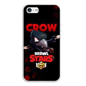 Чехол для iPhone 5/5S матовый с принтом BRAWL STARS CROW в Белгороде, Силикон | Область печати: задняя сторона чехла, без боковых панелей | brawl stars | bull | colt | crow | leon | stars | берли | бо | брок | ворон | джесси | динамайк | дэррил | кольт | леон | мортис | нита | пайпер | пенни | поко | пэм | рикошет | спайк | фрэнк | шелли | эль примо