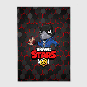 Постер с принтом BRAWL STARS CROW в Белгороде, 100% бумага
 | бумага, плотность 150 мг. Матовая, но за счет высокого коэффициента гладкости имеет небольшой блеск и дает на свету блики, но в отличии от глянцевой бумаги не покрыта лаком | brawl stars | bull | colt | crow | leon | stars | берли | бо | брок | ворон | джесси | динамайк | дэррил | кольт | леон | мортис | нита | пайпер | пенни | поко | пэм | рикошет | спайк | фрэнк | шелли | эль примо