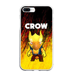 Чехол для iPhone 7Plus/8 Plus матовый с принтом BRAWL STARS CROW PHOENIX в Белгороде, Силикон | Область печати: задняя сторона чехла, без боковых панелей | brawl stars | brawl stars crow | brawl stars crow phoenix | brawl stars leon | brawl stars leon shark | brawl stars robot spike | brawl stars spike | бравл старс