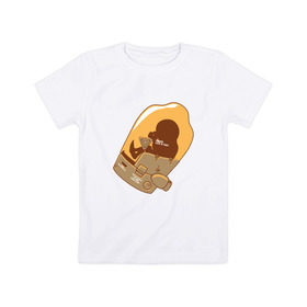 Детская футболка хлопок с принтом Bridge Baby в Белгороде, 100% хлопок | круглый вырез горловины, полуприлегающий силуэт, длина до линии бедер | Тематика изображения на принте: death stranding | kojima | дез стрендинг | кодзима