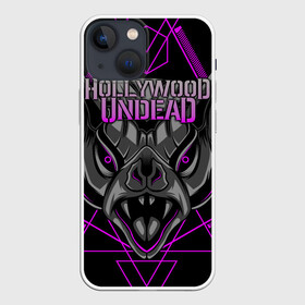 Чехол для iPhone 13 mini с принтом Hollywood Undead в Белгороде,  |  | Тематика изображения на принте: been | bloody nose | california | hell | lyrics | music | octone | official | psalms | records | rock | song | to | vevo | video | кранккор | метал | рэп рок | электроник