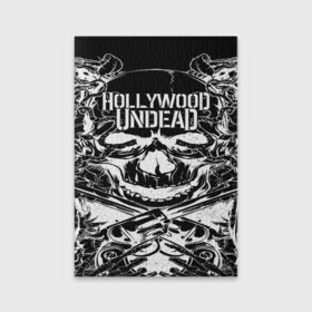 Обложка для паспорта матовая кожа с принтом Hollywood Undead в Белгороде, натуральная матовая кожа | размер 19,3 х 13,7 см; прозрачные пластиковые крепления | Тематика изображения на принте: been | bloody nose | california | hell | lyrics | music | octone | official | psalms | records | rock | song | to | vevo | video | кранккор | метал | рэп рок | электроник