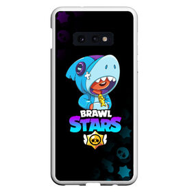 Чехол для Samsung S10E с принтом BRAWL STARS LEON SHARK в Белгороде, Силикон | Область печати: задняя сторона чехла, без боковых панелей | brawl stars | bull | colt | crow | leon | leon shark | shark | stars | акула | берли | ворон | динамайк | кольт | леон | леон акула | нита | спайк | шелли | эль примо