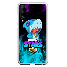 Чехол для Honor P30 с принтом BRAWL STARS LEON SHARK в Белгороде, Силикон | Область печати: задняя сторона чехла, без боковых панелей | brawl stars | bull | colt | crow | leon | leon shark | shark | stars | акула | берли | ворон | динамайк | кольт | леон | леон акула | нита | спайк | шелли | эль примо