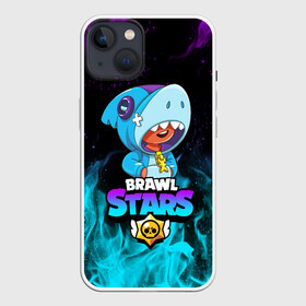 Чехол для iPhone 13 с принтом BRAWL STARS LEON SHARK | ЛЕОН АКУЛА в Белгороде,  |  | brawl stars | bull | colt | crow | leon | leon shark | shark | stars | акула | берли | ворон | динамайк | кольт | леон | леон акула | нита | спайк | шелли | эль примо