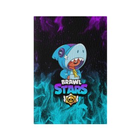 Обложка для паспорта матовая кожа с принтом BRAWL STARS LEON SHARK в Белгороде, натуральная матовая кожа | размер 19,3 х 13,7 см; прозрачные пластиковые крепления | Тематика изображения на принте: brawl stars | bull | colt | crow | leon | leon shark | shark | stars | акула | берли | ворон | динамайк | кольт | леон | леон акула | нита | спайк | шелли | эль примо