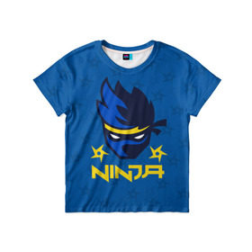 Детская футболка 3D с принтом FORTNITE NINJA в Белгороде, 100% гипоаллергенный полиэфир | прямой крой, круглый вырез горловины, длина до линии бедер, чуть спущенное плечо, ткань немного тянется | fnchap2 | fortnite | fortnite 2 | fortnite x | marshmello | ninja | ninja hyper streamer | ninja streamer | streamer | tyler blevins | маршмелло | ниндзя | фортнайт | фортнайт 2 | фортнайт глава 2
