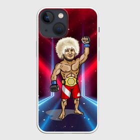 Чехол для iPhone 13 mini с принтом Хабиб Нурмагомедов в Белгороде,  |  | khabib | mma | ufc | боец | дагестан | даги | единоборства | махачкала | мма | спорт | хабиб | хабиб нурмагомедов | юфс