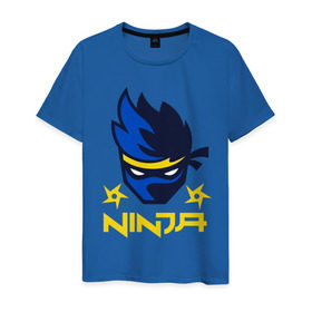 Мужская футболка хлопок с принтом FORTNITE NINJA в Белгороде, 100% хлопок | прямой крой, круглый вырез горловины, длина до линии бедер, слегка спущенное плечо. | fnchap2 | fortnite | fortnite 2 | fortnite x | marshmello | ninja | ninja hyper streamer | ninja streamer | streamer | tyler blevins | маршмелло | ниндзя | фортнайт | фортнайт 2 | фортнайт глава 2