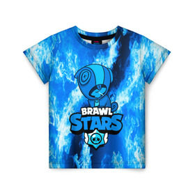 Детская футболка 3D с принтом BRAWL STARS LEON в Белгороде, 100% гипоаллергенный полиэфир | прямой крой, круглый вырез горловины, длина до линии бедер, чуть спущенное плечо, ткань немного тянется | android | brawl stars | games | leon | mobile | stars | игры | леон | мобильные игры