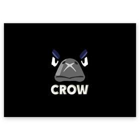 Поздравительная открытка с принтом Brawl Stars CROW в Белгороде, 100% бумага | плотность бумаги 280 г/м2, матовая, на обратной стороне линовка и место для марки
 | brawl | brawl stars | crow | leon | stars | бравл | бравл старс | браво старс | ворон | ворона | игра | компьютерная | кров | леон | онлайн | старс