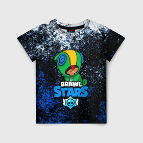 Детская футболка 3D с принтом BRAWL STARS LEON в Белгороде, 100% гипоаллергенный полиэфир | прямой крой, круглый вырез горловины, длина до линии бедер, чуть спущенное плечо, ткань немного тянется | android | brawl stars | games | leon | mobile | stars | игры | леон | мобильные игры