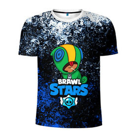 Мужская футболка 3D спортивная с принтом BRAWL STARS LEON в Белгороде, 100% полиэстер с улучшенными характеристиками | приталенный силуэт, круглая горловина, широкие плечи, сужается к линии бедра | android | brawl stars | games | leon | mobile | stars | игры | леон | мобильные игры