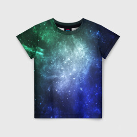 Детская футболка 3D с принтом ЗВЁЗДНОЕ НЕБО в Белгороде, 100% гипоаллергенный полиэфир | прямой крой, круглый вырез горловины, длина до линии бедер, чуть спущенное плечо, ткань немного тянется | galaxy | nasa | nebula | space | star | абстракция | вселенная | галактика | звезда | звезды | космический | наса | огонь | планеты