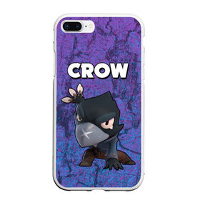 Чехол для iPhone 7Plus/8 Plus матовый с принтом BRAWL STARS CROW в Белгороде, Силикон | Область печати: задняя сторона чехла, без боковых панелей | brawl stars | brawl stars crow | brawl stars crow phoenix | brawl stars leon | brawl stars leon shark | brawl stars robot spike | brawl stars spike | бравл старс