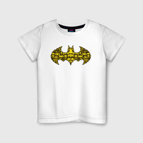 Детская футболка хлопок с принтом Batman logo в Белгороде, 100% хлопок | круглый вырез горловины, полуприлегающий силуэт, длина до линии бедер | bat man | batman | batman comics | caped crusader | comics | dark knight | shtatjl | бетмен | брюс уэйн | бэт мен | бэтмен | тёмный рыцарь