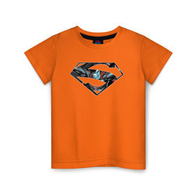 Детская футболка хлопок с принтом Superman в Белгороде, 100% хлопок | круглый вырез горловины, полуприлегающий силуэт, длина до линии бедер | clark kent | superman | кларк кент | супермен | супермэн