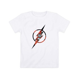 Детская футболка хлопок с принтом Flash в Белгороде, 100% хлопок | круглый вырез горловины, полуприлегающий силуэт, длина до линии бедер | barry allen | flash | shtatflash | барри аллен | флеш | флэш