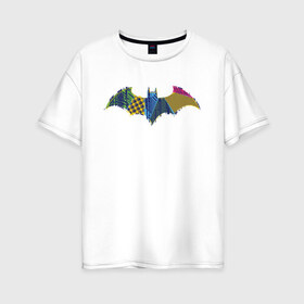 Женская футболка хлопок Oversize с принтом Batman logo в Белгороде, 100% хлопок | свободный крой, круглый ворот, спущенный рукав, длина до линии бедер
 | bat man | batman | batman comics | caped crusader | comics | dark knight | shtatjl | бетмен | брюс уэйн | бэт мен | бэтмен | тёмный рыцарь