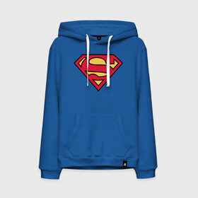 Мужская толстовка с принтом Superman logo в Белгороде, френч-терри, мягкий теплый начес внутри (100% хлопок) | карман-кенгуру, эластичные манжеты и нижняя кромка, капюшон с подкладом и шнурком | Тематика изображения на принте: clark kent | superman | кларк кент | супермен | супермэн