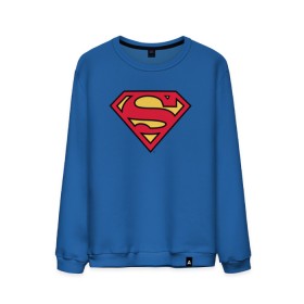 Мужской свитшот хлопок с принтом Superman logo в Белгороде, 100% хлопок |  | clark kent | superman | кларк кент | супермен | супермэн