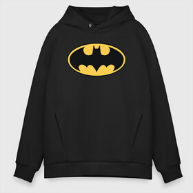 Мужское худи Oversize хлопок с принтом Batman logo в Белгороде, френч-терри — 70% хлопок, 30% полиэстер. Мягкий теплый начес внутри —100% хлопок | боковые карманы, эластичные манжеты и нижняя кромка, капюшон на магнитной кнопке | bat man | batman | batman comics | caped crusader | comics | dark knight | бетмен | брюс уэйн | бэт мен | бэтмен | тёмный рыцарь