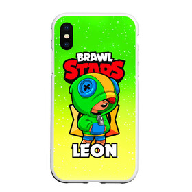 Чехол для iPhone XS Max матовый с принтом BRAWL STARS LEON в Белгороде, Силикон | Область печати: задняя сторона чехла, без боковых панелей | brawl stars | brawl stars leon | brawler | leon | бравл старз | бравлер | леон