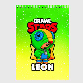 Скетчбук с принтом BRAWL STARS LEON в Белгороде, 100% бумага
 | 48 листов, плотность листов — 100 г/м2, плотность картонной обложки — 250 г/м2. Листы скреплены сверху удобной пружинной спиралью | brawl stars | brawl stars leon | brawler | leon | бравл старз | бравлер | леон