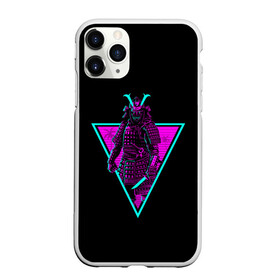 Чехол для iPhone 11 Pro Max матовый с принтом Samurai Retro Neon в Белгороде, Силикон |  | neon | retro | retrowave | samurai | warior | wave | воин | воины | войны | гладиатор | неон | ретро | ретровейв | рэтро | самураи | самурай