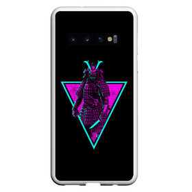 Чехол для Samsung Galaxy S10 с принтом Samurai Retro Neon в Белгороде, Силикон | Область печати: задняя сторона чехла, без боковых панелей | neon | retro | retrowave | samurai | warior | wave | воин | воины | войны | гладиатор | неон | ретро | ретровейв | рэтро | самураи | самурай